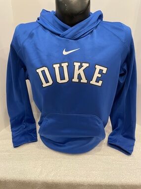 Nike Basketball Royal Blue Duke University Hoodie with White Logo